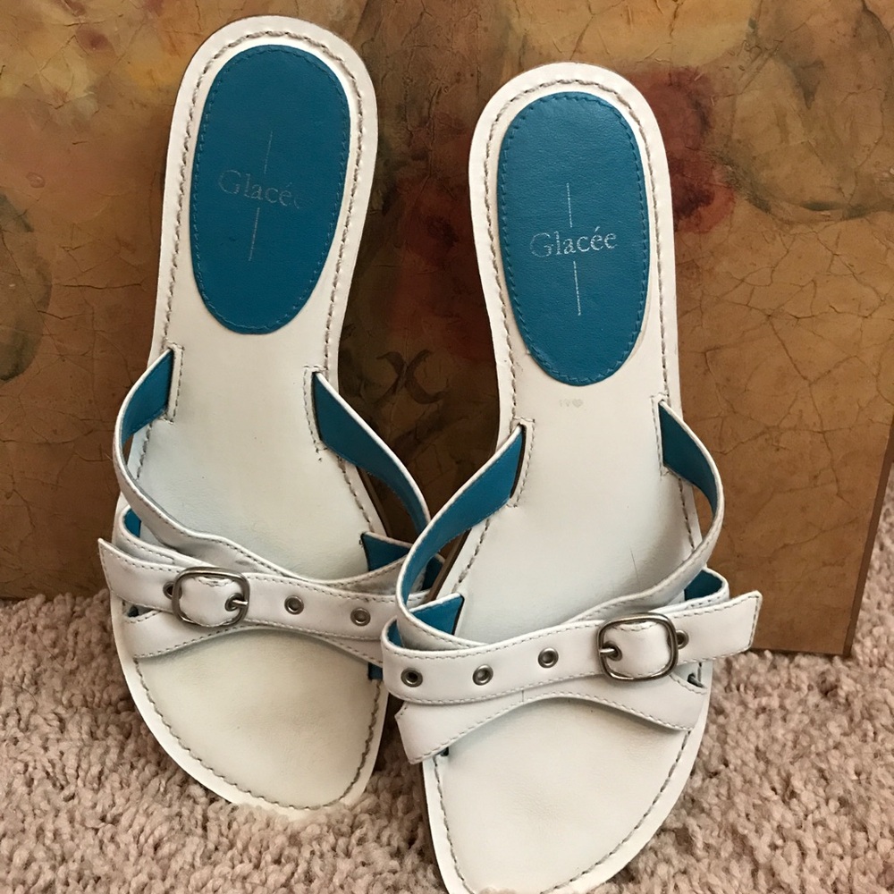 Glacee Cute white sandals